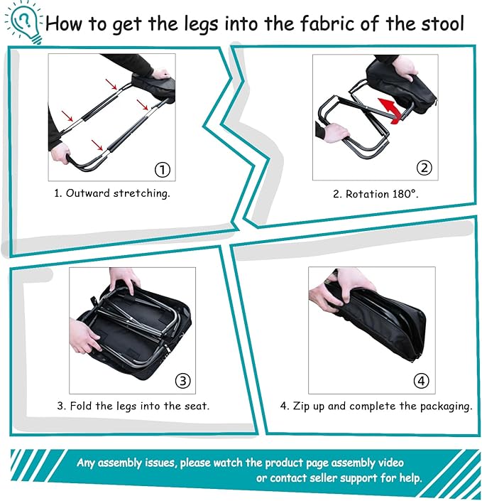 13.5-inch Lightweight Aluminum Folding Stool - Portable Compact Camping Stool Supports 350lbs, Handbag Style Carry - Ideal for Camping, Fishing, Backpacking, Outdoor, Travel