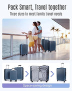 LIGHT FLIGHT Luggage Sets, Durable Hard Shell 3 Piece Set Suitcase with Spinner Wheels, Hardside Lightweight Luggage set with TSA Lock, Large Travel Luggage Set (20" 24" 28"), Royal Blue