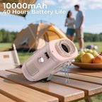 AMACOOL Portable Waist Fan Clip On, MAX 40H Work Time, 10000mAh Rechargeable Wearable Shirt Fan with Light, 16000RPM Powerful 5 Speed Belt Fans Personal Cooling Fans for Outdoor Jobsite Camping Travel