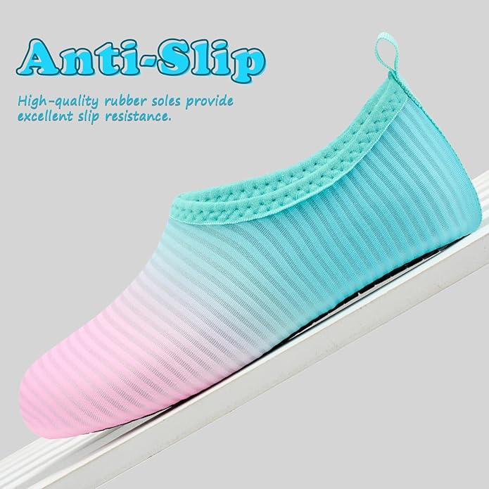 Deevike Kids Water Shoes Boys Grils Barefoot Quick Dry Aqua Socks Beach Shoes for Toddler Sports Swim Surf Outdoor Walking