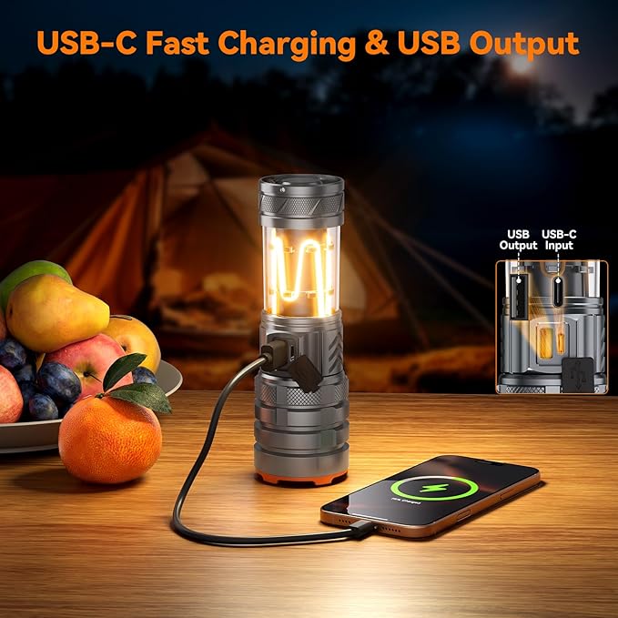 Camping Flashlights,90000 Lumens 5000mAh Super Bright High Lumens Rechargeable Flashlight with 11 Modes,Waterproof,Adjustable LED Multi-Flashlight for Car,Outdoor,Camping,Walking,Tactical