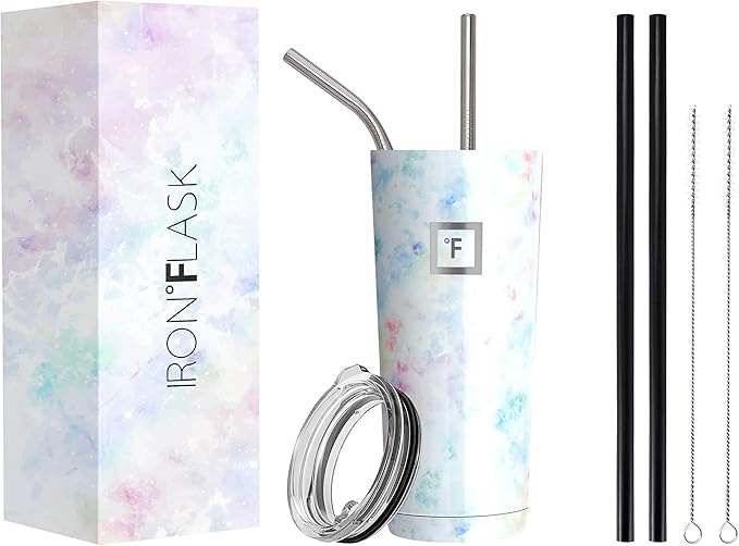 IRON °FLASK Classic Tumbler - 24 Oz BPA-Free Leak-Proof Drinking Cup, Vacuum Insulated Stainless Steel Water Bottle, Double-Walled Thermo Travel Mug for Hot & Cold Beverages, Car Cup Holder Compatible