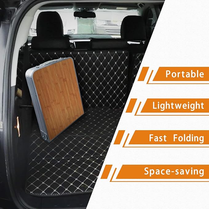 Camp Field Camping Folding Aluminum Table with Adjustable Legs for Outdoor Travel Beach, Backyards, BBQ, Party and Picnic Foldable Table