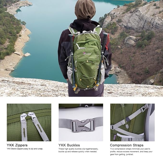 MOUNTAINTOP Hiking Backpack,Lightweight Travel Backpack for Men Women Outdoor Backpacking, Camping