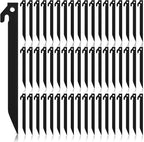 Deekin Plastic Tent Stakes 9 Inch Heavy Duty Tent Pegs Spike Hook Stakes for Summer Beach Garden Decorations Camping Outdoor Lawn Tarp