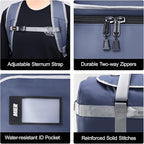 MIER Water Resistant Backpack Duffle Heavy Duty Convertible Duffle Bag with Backpack Straps for Gym, Sports, Travel