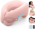 2in1 Ergonomic Memory Foam Travel Neck Pillow – 2025 Upgrade Travel Pillow for All Sleep Positions on Flights, Road Trips, and Long Distance Travel with Drawstring Bag (Adjustable - Pink)