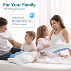 Cervical Pillow with Removable Neck Roll 2-in-1,Orthopedic Memory Foam Pillow for Side, Back & Stomach Sleepers, Ergonomic Traction Support for Neck Shoulder Back Pain Relief, Sleeping Comfort