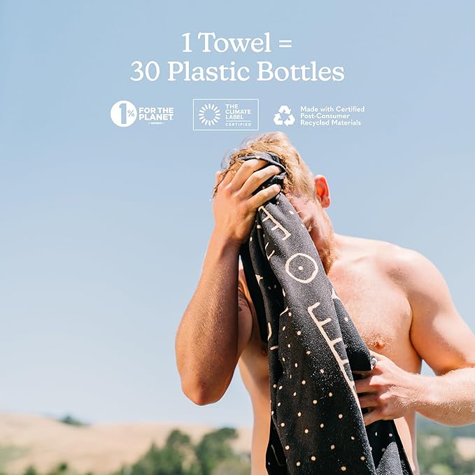 Nomadix Original Towel - Perfect for Beach, Pool, Travel, Camping, Yoga - Made with Recycled Materials - Super Absorbent - Sand Resistant - Mud Cloth - 72.5" x 30"