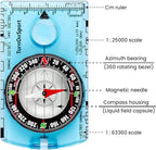 TurnOnSport Orienteering Compass - Advanced Scout Compass for Hiking, Camping, and Backpacking - Best Survival Gifts for Kids