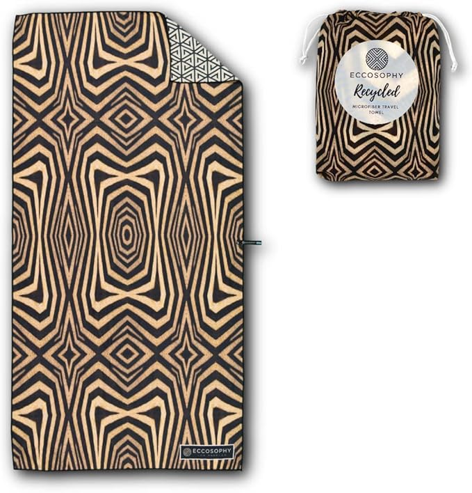 ECCOSOPHY Microfiber Beach Towel - Sand Free Towels are Quick Dry, Light Weight, Super Absorbent - Perfect Pool, Travel, Cruise, Camping Essentials - Oversized Extra Large for Adults 71x35 in