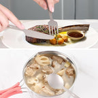 Pure Titanium Utility Cutlery Set, Portable tableware titanium utensil set with case, Pure Titanium Table Spoon Fork Chopsticks Knife set for Outdoor Travel Camping Backpacking (Total 5 PCS)