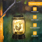 kyoryuger Chicken Gifts for Women/Men Cock Lovers Solar Lantern Mom Birthday, Mothers Day, Solar Garden Decoration Outside for Yard, Patio,Backyard,Porch, Torches