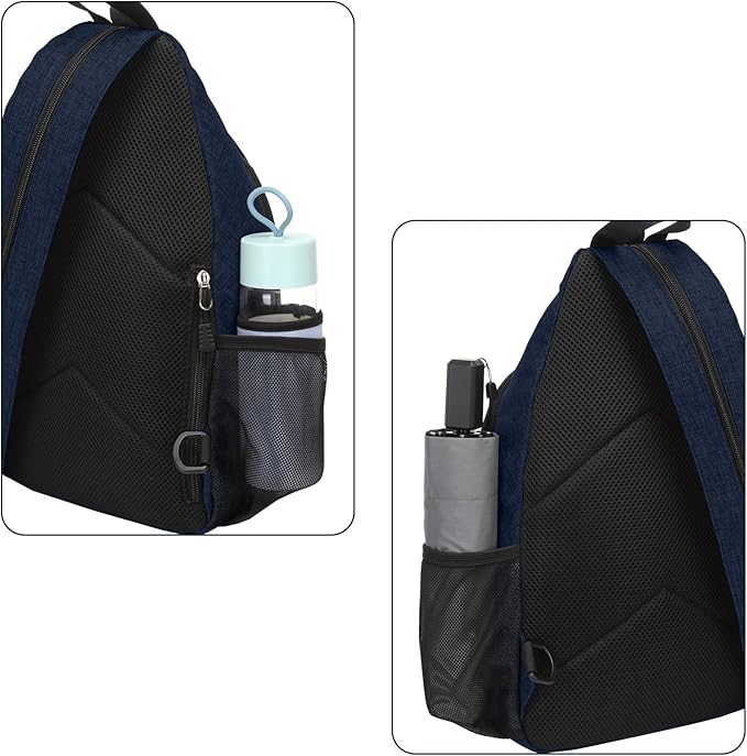 MOSISO Sling Backpack Travel Hiking Daypack, Crossbody Convertible Sling Bag with Front Pocket One Shoulder Chest Bag