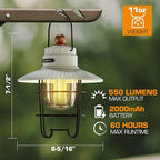EverBrite LED Camping Lantern Pack of 2, USB C Rechargeable Lantern with 3 Light Modes, Vintage Outdoor Lanterns with Power Bank Function for Power Outages, Hurricane, Emergency, Fishing