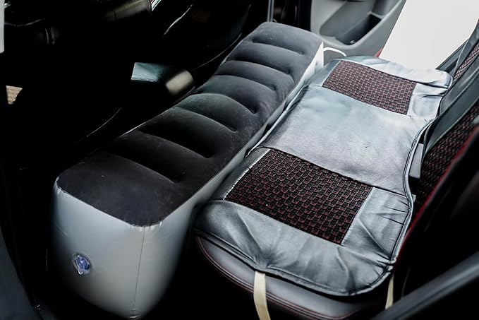 Inflatable Car Air Travel Mattress Back Seat Bed with Air Pump,51.2"×10.6"×14.6" Portable Camping Sleeping Gap Pad Air Bed for Car,SUV
