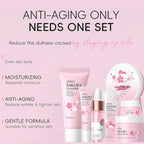 Japan Sakura Skincare Set 7PCS-Teenage Skin Care Set-Skin Care for Teens 10-12-Skincare for Girls 10-12-Teen Skin Care Kit with Cleanser,Face Cream,Mud Mask,Eye Cream (One Size, Starter Moiturizing)