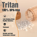 Water Bottle 32oz, clear water bottle with Spout Lid and Carry Handle, Reusable, Tritan, BPA Free, Hiking Water Bottle Suitable for Travel, Outdoors, Gym, Travel, Home, School (Orange)