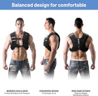 Weighted Vest 6 8 12 16 20lb with Reflective Stripe Adjustable Rucking Vest for Men Women Kid for Walking Running