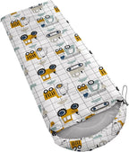 Kids Sleeping Bag for Boys Girls,Rocket Moon Print-Lightweight Warm Portable Outdoor Indoor-Waterproof Cold Weather Resistant Sleeping Bag for Camping Hiking