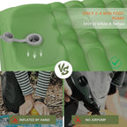 Double Self-Inflating Camping Mattress, with Pillow and Built-in Foot Pump, Comfortable & Portable for Backpacking, Hiking and Camping with Portable Storage Bag