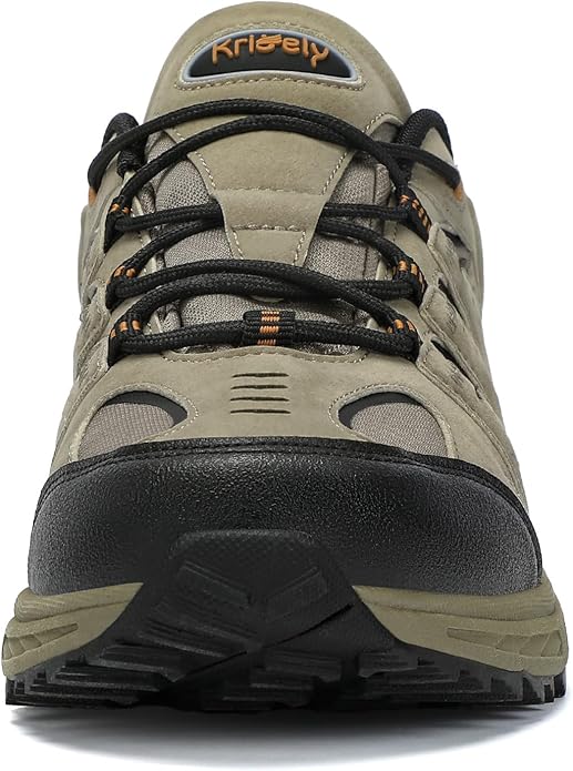 Kricely Men's Trail Running Shoes Non Slip Hiking Shoes Tennis Shoes Fashion Sneakers Workout Footwear