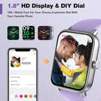 Fitpolo Smart Watch for Women,1.8” Touchscreen, Bluetooth Call, Alexa Built-in,24/7 Heart Rate, SpO2 Monitor, Step Counting, Sleep Tracking, IP68 Waterproof Fitness Tracker Watch for Android iPhone