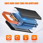 Portable Power Bank Station 99Wh Outdoor Generator LCD Display Backup Phone Battery Pack Portable PD Fast Charger for Laptop Cellphone Travel Camping Home Use with Full Flashlight