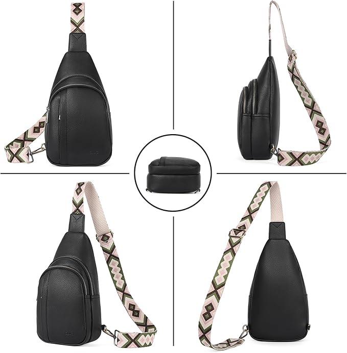 CLUCI Crossbody Bags for Women Men,Leather Sling Bag Cross Body Backpack for Woman Gifts for Women Birthday Unique