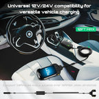 Fast Charging Car Charger Cable for Zebra Symbol TC77 TC70 TC72 TC75 TC70X TC75X TC700H TC700K TC77HL TC720L Barcode Scanners - Fully Charges in Just Over 4 Hours - CHG-TC7X-CLA1-01