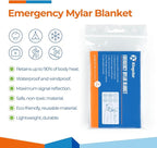 Emergency Blankets (120 Packs, 84" L x 52" W) Mylar Thermal Blankets for Survival and Protection,Space Blanket Survival Kits Camping Blanket, Ideal for Outdoors, Hiking, Survival, Marathons