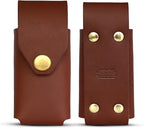 Leather Multitool Sheath Compatible with Leatherman Wave and Wave Plus, Ultra Durable Full Grain Leather Tool Holder, Multi Tool Holster for Belt, Solid Brass Rivets - Belt Accessories for Men - Brown