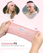 Perytong Sleep Headphones Wireless, Bluetooth Sports Headband Headphones with Ultra-Thin HD Stereo Speakers Perfect for Sleeping,Workout,Jogging,Yoga,Insomnia, Air Travel, Meditation (Bright Pink)