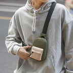 Peicees Small Crossbody Bag Purse For Men Womens Mini Sling Bag Chest Backpack Phone Holder Water-Resistant