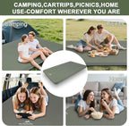 Self Inflating Sleeping Pad with Foam and Electric Pump，Innovative Y-Shaped Telescopic Structure，4.3" Thick Ultraportable Camping Mattress，Outdoor Compact Air Mat for Tent Car（4.2*79*28 inch）