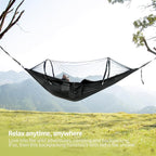 Hammock with Mosquito Net - Lightweight, Portable, 1 Person Hammock - for Camping, Hiking, Backpacking, Travel, a Festival, or The Beach