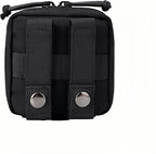 Small MED Kits Holder Duty Belt Gloves Pouch MOLLE Tactical Vest Nasal Spray Case Compact IFAK Carrier Backpack Wallet Cards Knife Gadgets Mini EDC Organizer Bag w/Removeable Clear ID Pocket