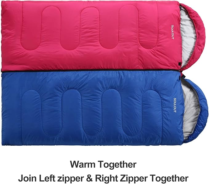 3-4 Season Sleeping Bag for Adults & Kids, Lightweight Warm Cold Weather Camping Bag with Waterproof Compression Sack – Portable for Hiking, Backpacking, Traveling & Outdoor Adventures