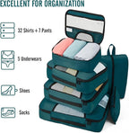 Veken 8 Set Packing Cubes for Travel Essentials, Suitcase Organizer Bags in 4 Sizes, Carry-On Luggage Accessories with Large Laundry & Hanging Toiletry Bag, Must-Have for Airplane, Road Trip & Camping