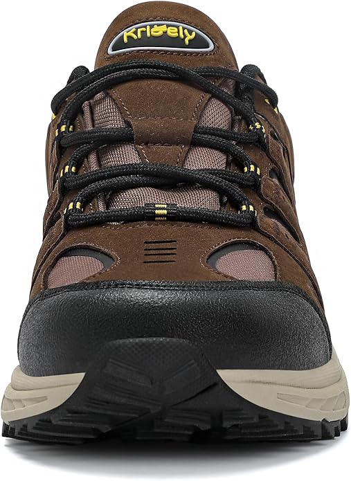 Kricely Men's Trail Running Shoes Non Slip Hiking Shoes Tennis Shoes Fashion Sneakers Workout Footwear
