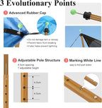 SAN LIKE Tarp Pole Camping Tent Poles Aluminum Telescopic Poles for Canopy Awning Shelter Backpacking Hiking 4/6 Section Easy Assembly Lightweight Adjustable from 50/29 in to 113.39/82.68 in (2 Set)
