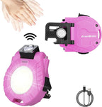 EverBrite Keychain Work Light, Hat Clip Light, Mini Rechargeable Magnetic Keychain Light with Sensor Mode, Versatile Small Keychain Flashlights, Portable, Waterproof for Camping, Hiking, 6 Modes, Pink