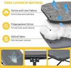 ATORPOK Camping Cot for Adults with Cushion and Pillow, Portable Folding Bed for Sleeping, Lightweight Tent cot with Carry Bag Supports 450 lbs (Grey)