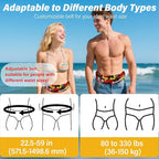 Automatic Inflatable Belt Pack Water Sports Jacket Waist Belt PFD for SUP Paddleboarding Fishing Boating Kayaking（fit 80-330 lbs） (Red camouflage)