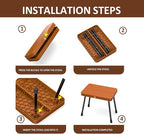 10 Inch Portable Folding Stool for Camping, Gardening, BBQ, and Outdoor Activities (Brown)