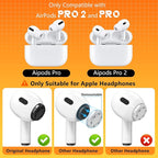 4 Pairs Replacement Ear Tips for AirPods Pro 2nd/1st Generation with Portable Storage Box & Cleaner Pen,Noise Reduction Holewith & Built-in dust Guard Screen,Silicone EarTips(White-s/Size)
