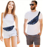 MAXTOP Large Crossbody Fanny Pack with 4-Zipper Pockets,Gifts for Enjoy Sports Festival Workout Traveling Running Casual Hands-Free Wallets Waist Pack Phone Bag Carrying All Phones