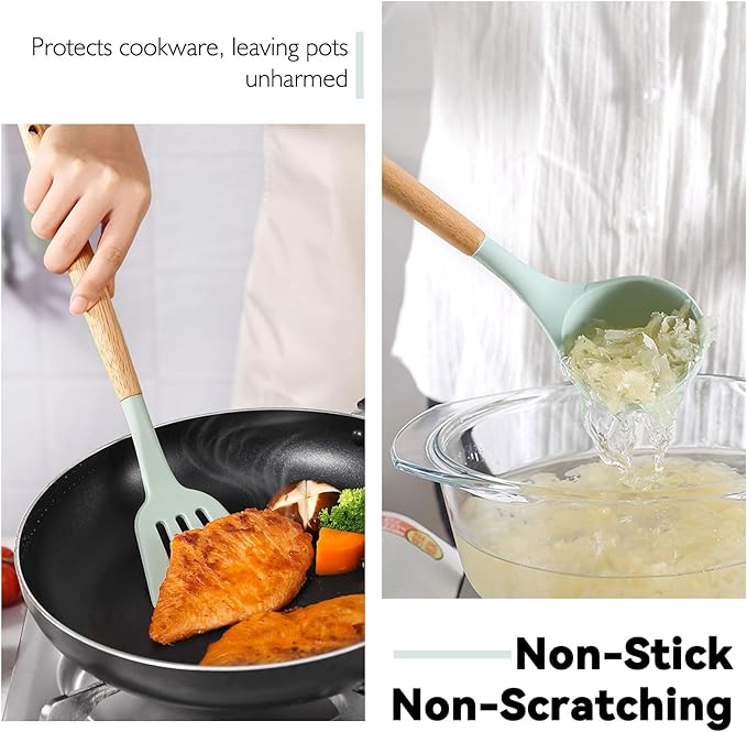 Camping Accessories Kitchen Cooking Utensils Set - Portable Outdoor Camp Cookware Set, Silicone Camper Essentials Gear Must Have Supplies for Travel RV BBQ Grill Picnic Hiking