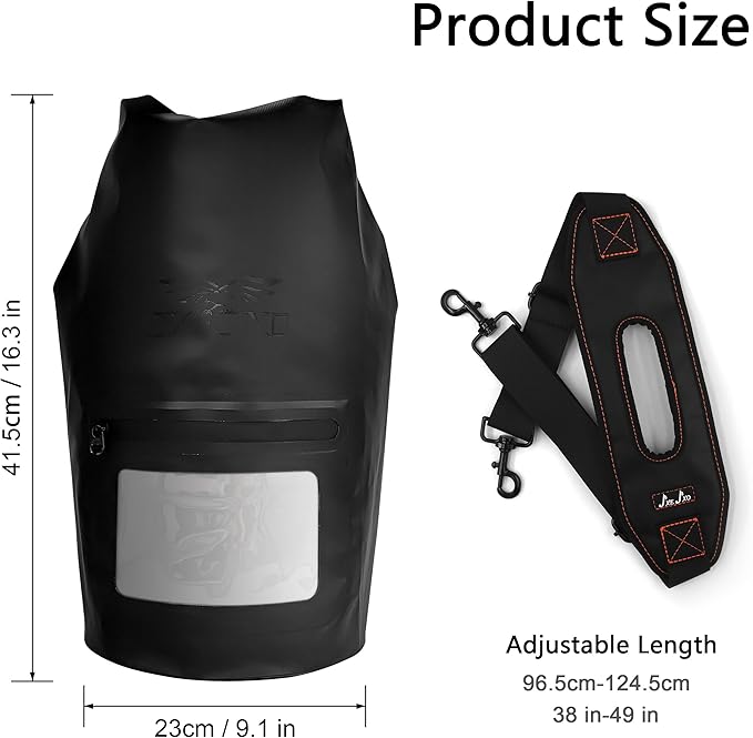 JXE JXO 15L Waterproof Faraday Dry Bag for Electronic Device Security | Military-Grade EMP & RFID Signal Blocking, Anti-Tracking & Hacking Protection, Data Privacy Shield for Mobile Devices