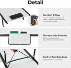 KingCamp Oversized Camping Cot, Folding 440lbs Heavy Duty Portable Lightweight Ultralight XL Large Wide Military Army Sleeping Bed for Adult Backpacking Outdoor Travel Tent Overlanding, Black/Grey